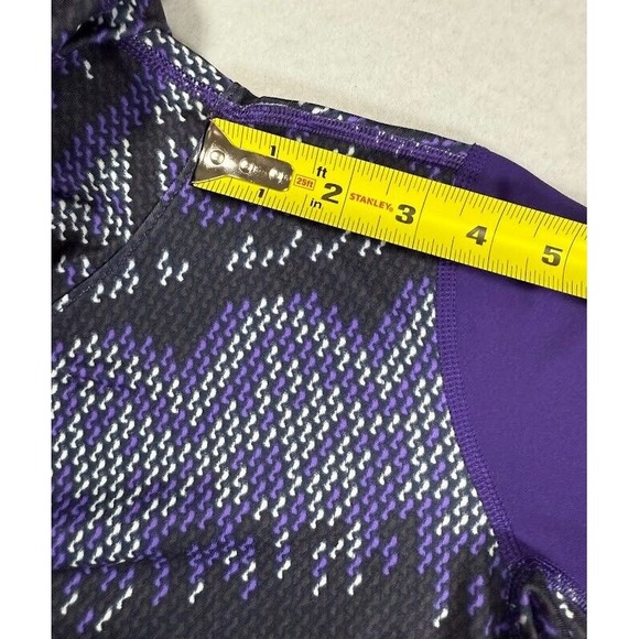 Nike Pro Dri Fit Sweatshirt Women Small Purple Turtleneck Long Sleeves Pullover - Picture 12 of 16